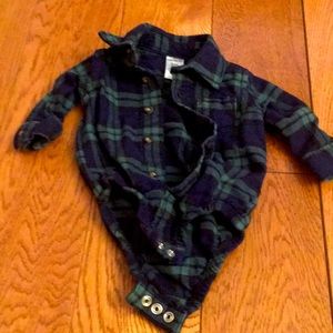 Carter’s flannel onsie.